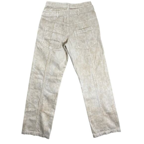 ZARA Women’s Beige High-Rise Straight Leg Jeans Size 6 (EUR 38) – Distressed - Picture 2 of 5